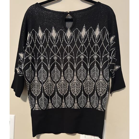 WHITE HOUSE BLACK MARKET Women Shimmer Rayon Poly Sweater Multicolor S - Picture 4 of 7